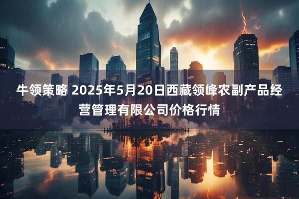 牛领策略 2025年5月20日西藏领峰农副产品经营管理有限公司价格行情